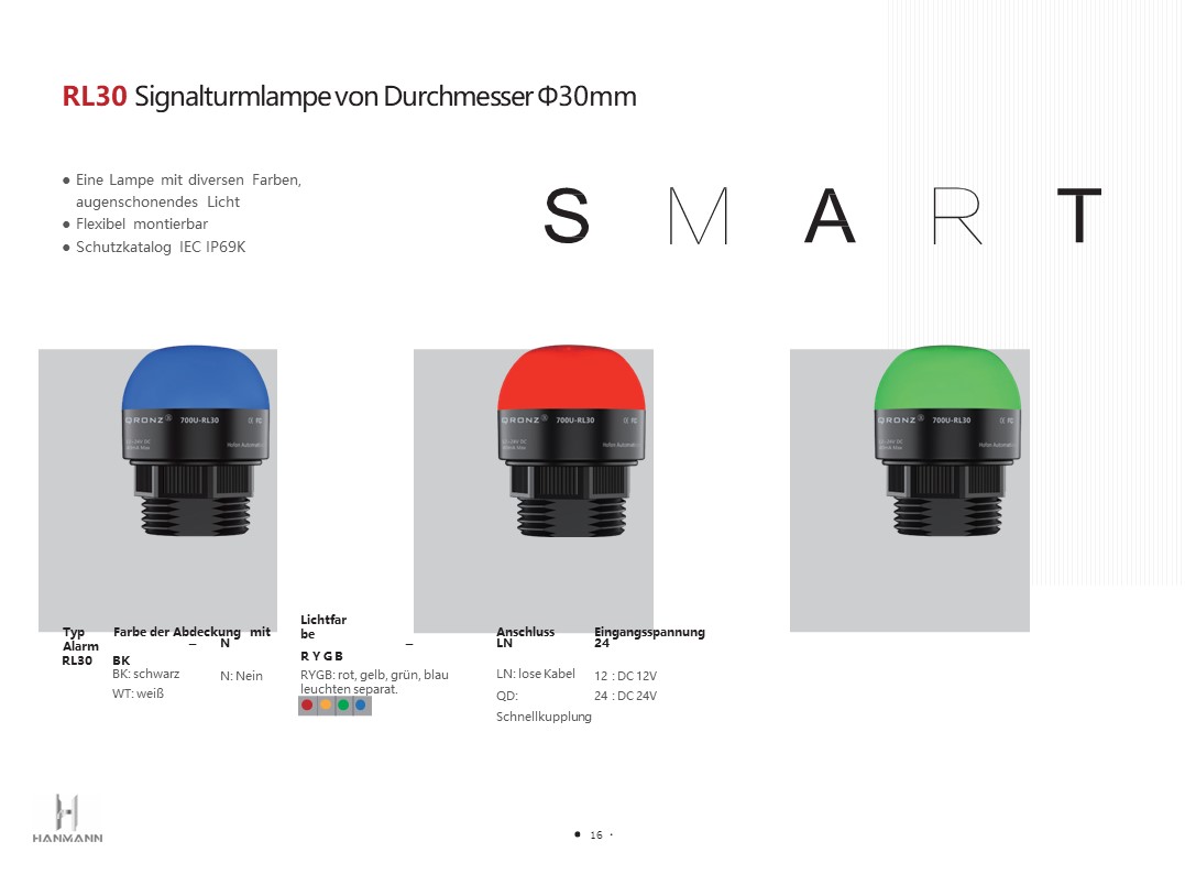 RL30 Signalturmlampe von Durchmesser Φ30mm 